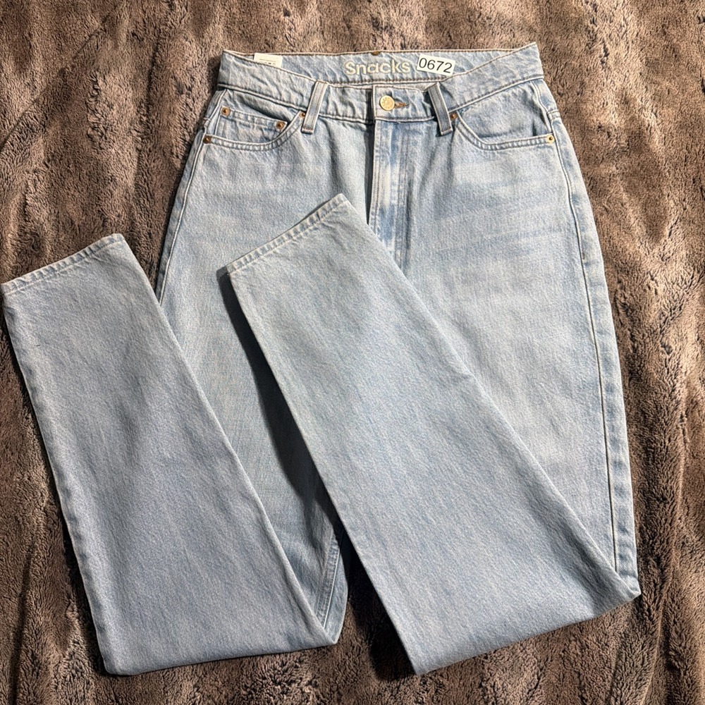 MOTHER Snacks High Waisted Twizzy Skimp Straight Leg Nibble 27x32